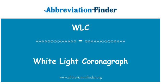 WLC: White Light Coronagraph