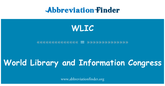 WLIC: Welt Library and Information Congress