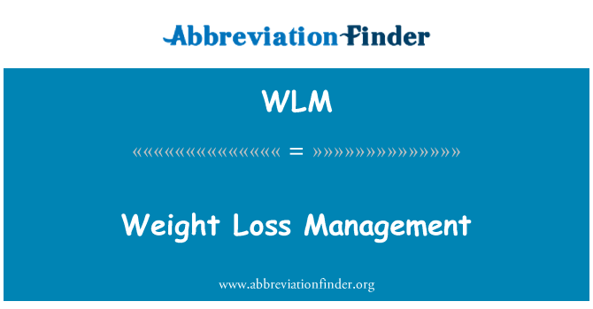 WLM: 체중 감량 관리 기능