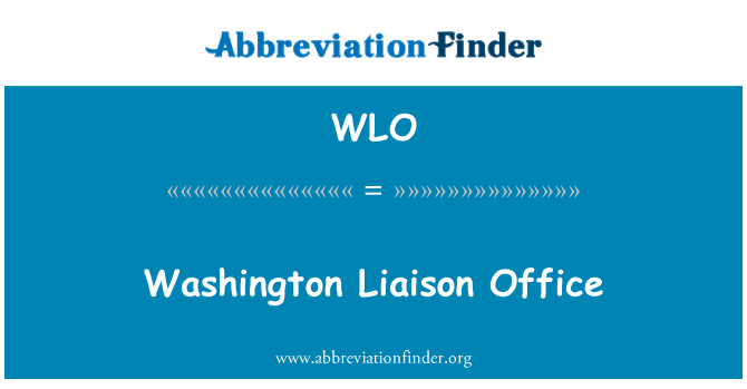 WLO: वाशिंगटन संपर्क कार्यालय