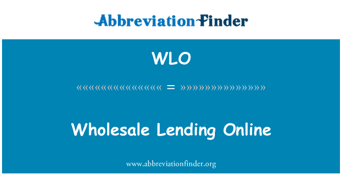 WLO: Nagykereskedelmi Online hitelezés