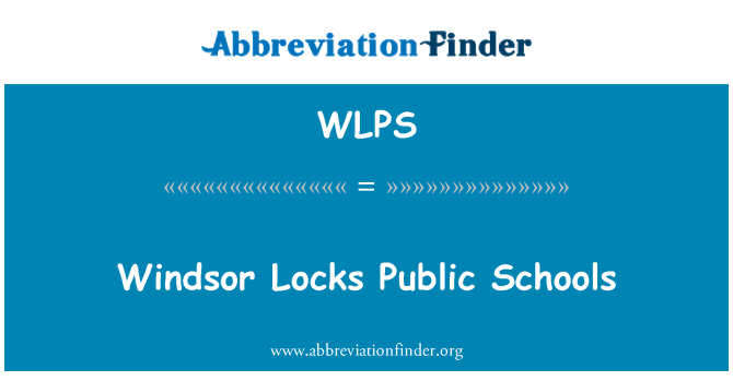 WLPS: Windsor Locks écoles publiques