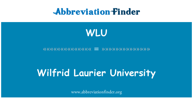 WLU: Inivèsite Laurier Wilfrid