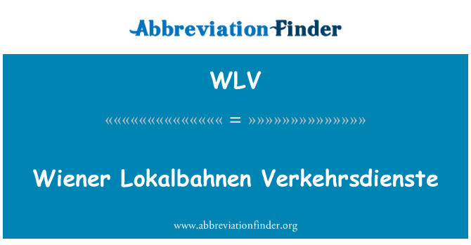 WLV: Wiener Lokalbahnen Verkehrsdienste