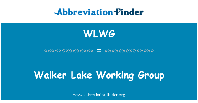 WLWG: Walker Lake Working Group