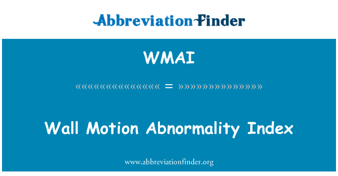 WMAI: Zeď Motion Abnormality Index