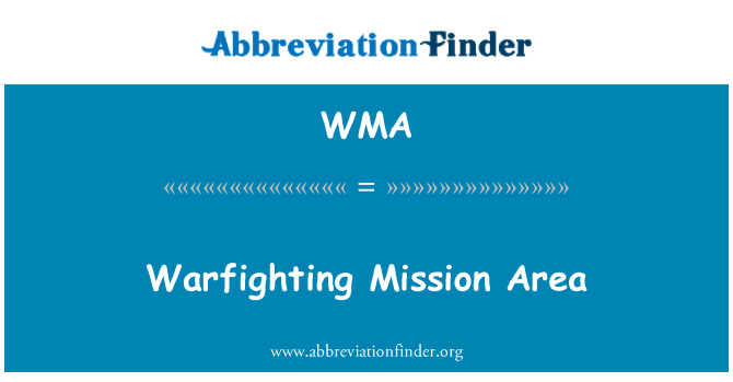 WMA: Warfighting missiooni piirkonda