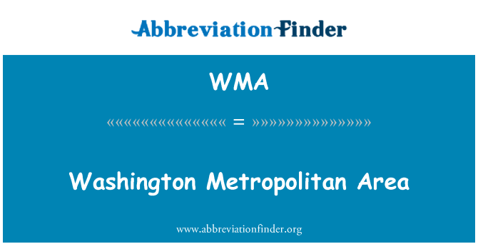 WMA: Area metropolitana di Washington