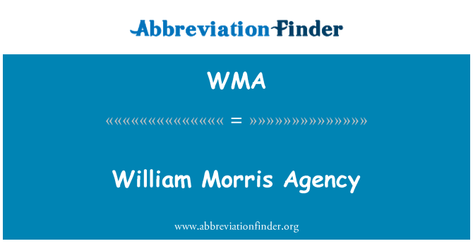 WMA: William Morris agentuur