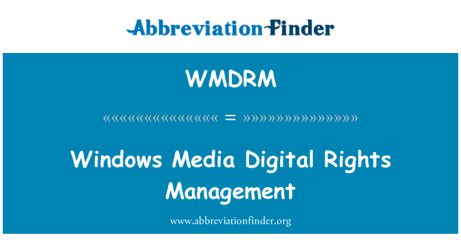 WMDRM: Windows Głoska bezdźwięczna zarządzanie prawami cyfrowymi