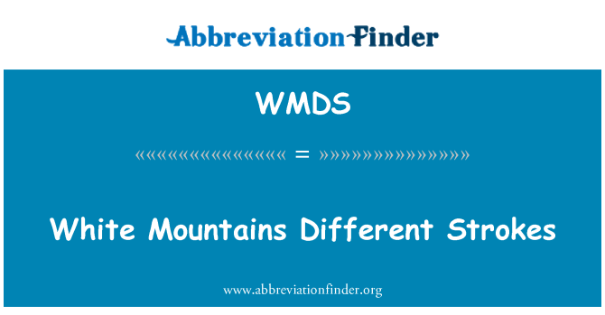 WMDS: White Mountains Different Strokes