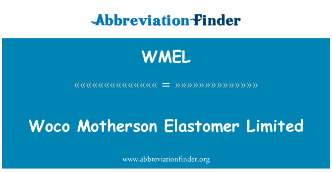 WMEL: Woco Motherson Elastomer Limited