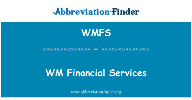 WMFS: WM 金融服務