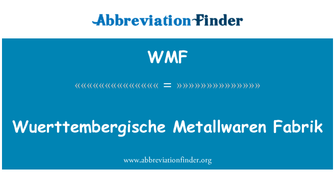WMF: Wuerttembergische Metallwaren Fabrik