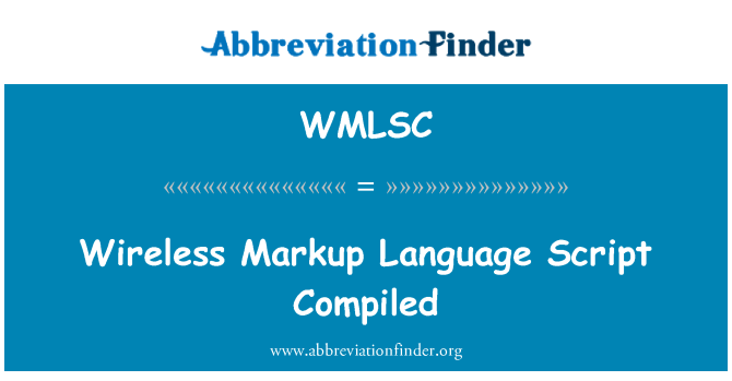 WMLSC: Wireless Markup Language scenarij zbrati