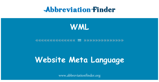 WML: Site-ul Meta limba