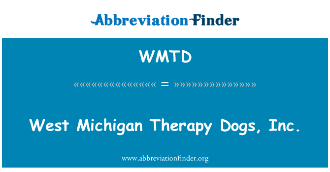 WMTD: West Michigan terápiás kutyák, Inc.