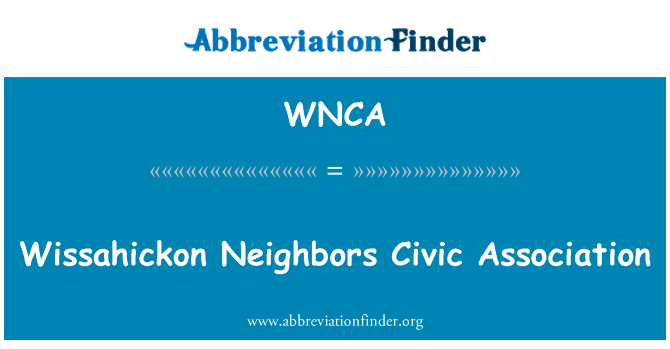 WNCA: Wissahickon voisins Association civique