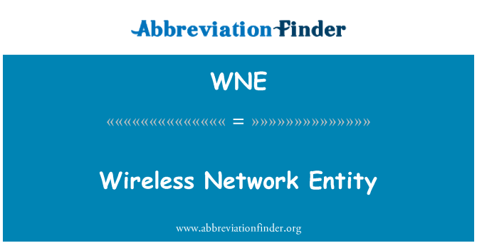 WNE: Entité réseau sans fil