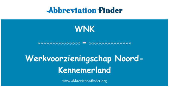 WNK: Werkvoorzieningschap Noord-Kennemerland