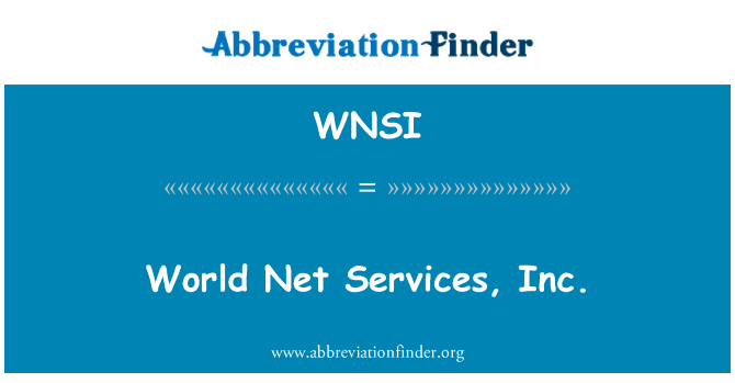 WNSI: Svět Net Services, Inc.