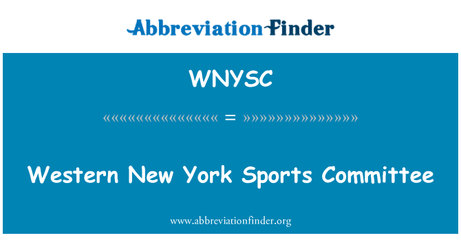 WNYSC: Western New York Sports Committee