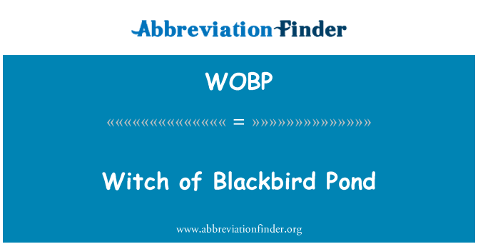 WOBP: Čarovnica Blackbird ribnik