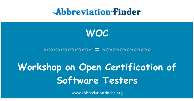 WOC: Workshop on avatud sertifitseerimise tarkvara testijad