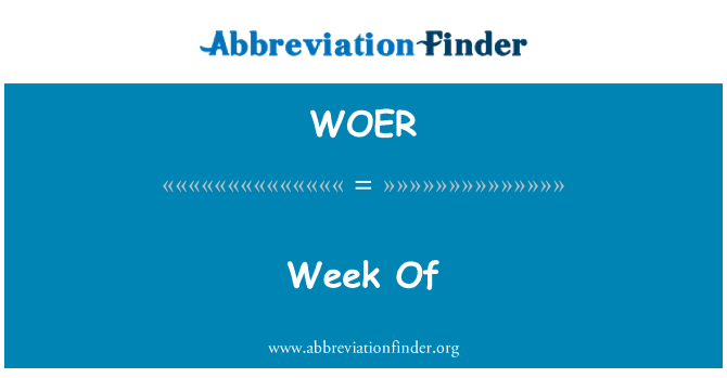 WOER: Setmana de