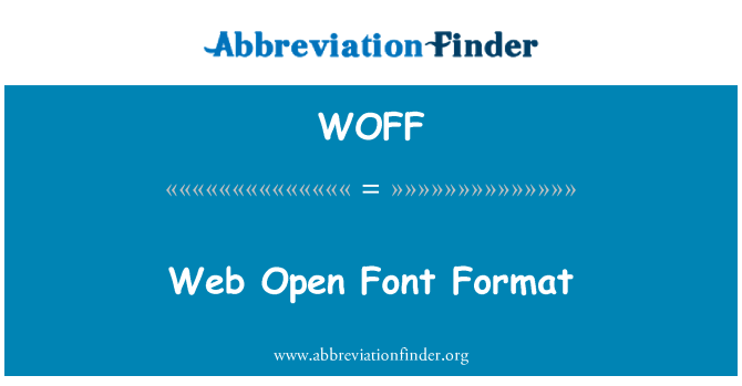 WOFF: Web 打開字體格式