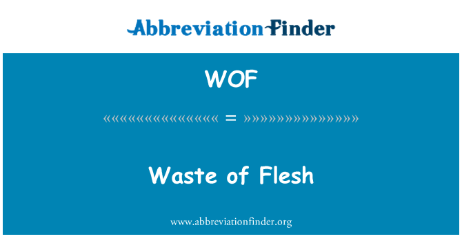 WOF: گوشت کی بربادی