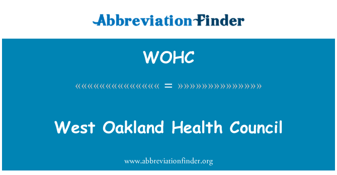 WOHC: West Oakland Health Council