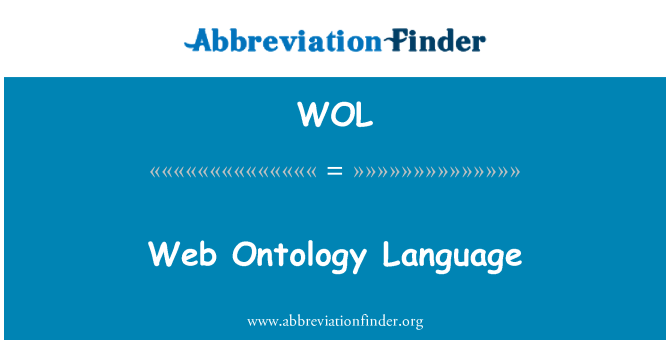 WOL: Web ontologi Language
