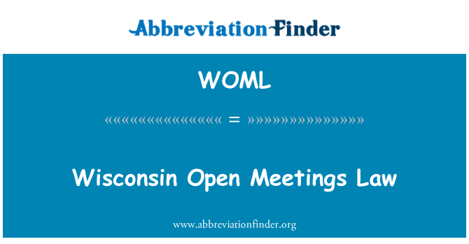 WOML: Wisconsin otwartych spotkań prawa