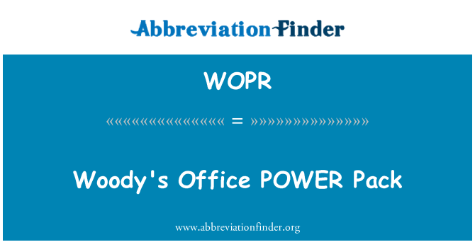 WOPR: Woody Office POWER Pack