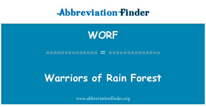 WORF: Ekip Warriors la nan forè plivye