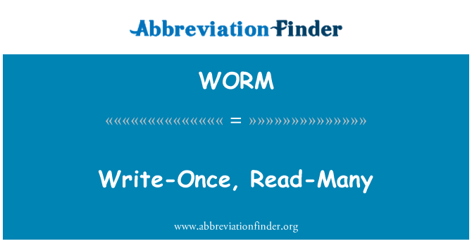WORM: เขียน-อ่านหลายครั้ง