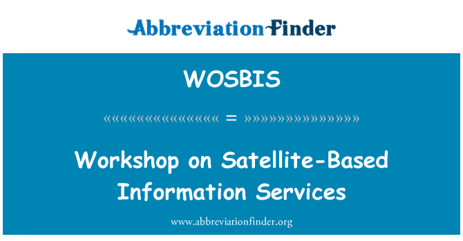 WOSBIS: Workshop o družicových informačních služeb
