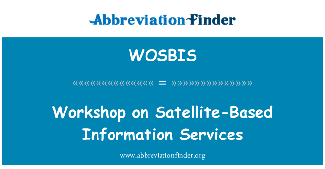 WOSBIS: Workshop om satellittbaserte informasjonstjenester