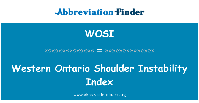 WOSI: Western Ontario axel instabilitet Index