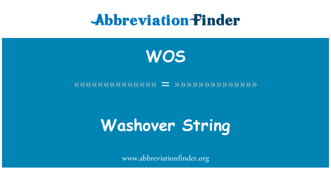 WOS: Chaîne Washover