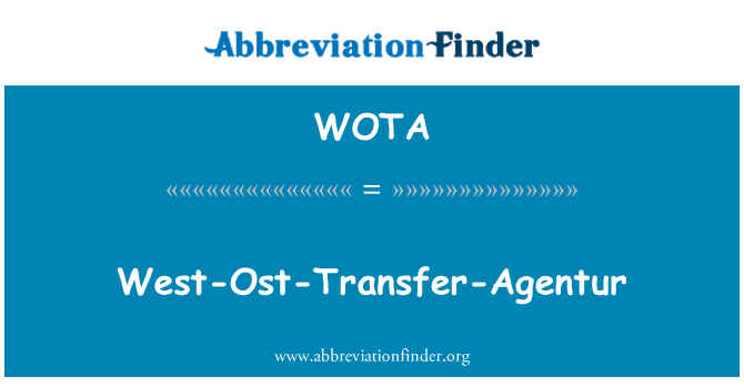 WOTA: West-Ost-overførsel-Agentur