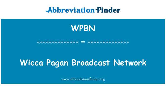 WPBN: Wicca ειδωλολατρική δικτύου εκπομπής