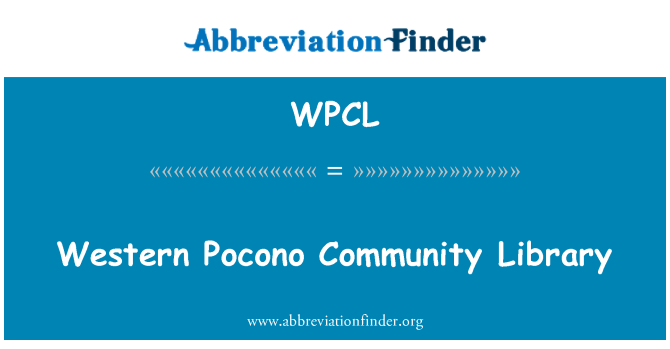 WPCL: Rejyon lwès Pocono kominote bibliyotèk