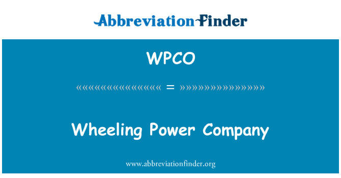 WPCO: Wheeling pouvwa konpayi