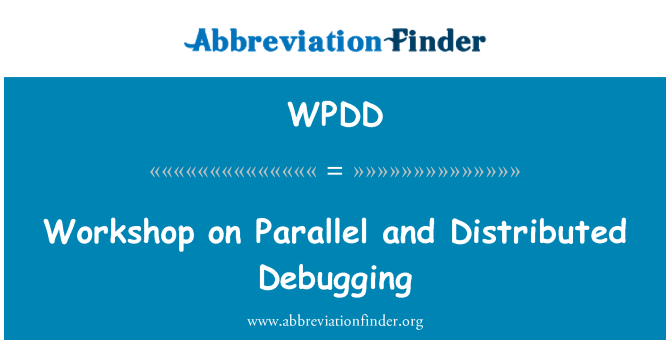 WPDD: حلقة عمل بشأن تصحيح المتوازية والموزعة