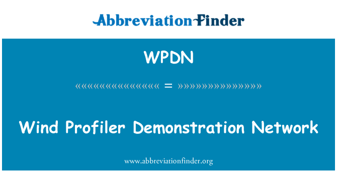 WPDN: Van Profiler demonstrasyon rezo
