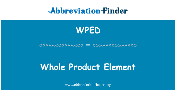 WPED: Element cjelokupnog proizvoda