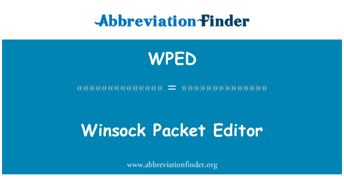 WPED: Winsock Packet Editor