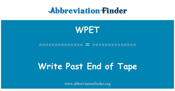 WPET: Ekri pase fen bann (adezif)